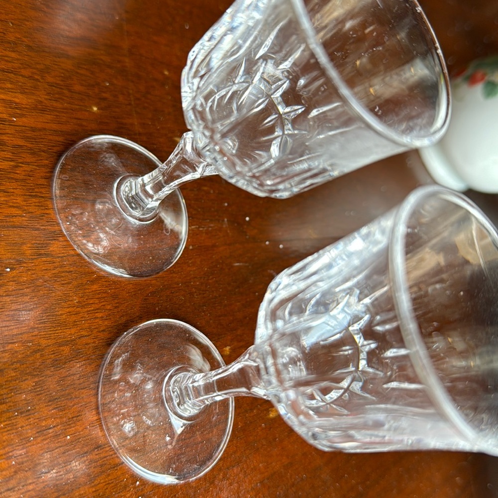 Lennox crystal cordial glasses